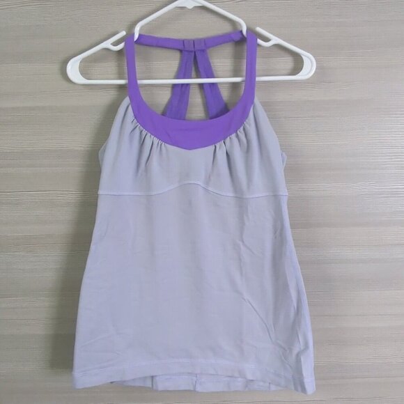 Lululemon Scoop Me Up Activewear Yoga Pullover Racer Tank Womens Purple Size XXS - Picture 2 of 14